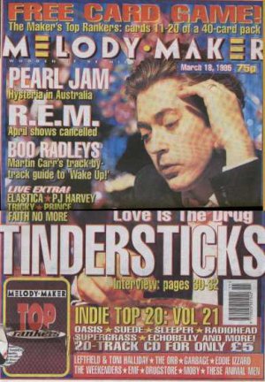 Prince, PJ Harvey, Pearl Jam, R.E.M., Boo Radleys - Melody Maker March 1995 - UK