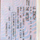 Prince - Ticket - Paris 1998 - France   Ticket -   ex