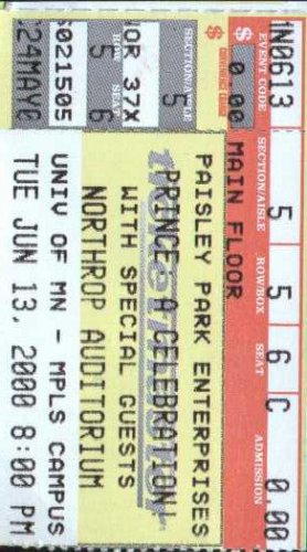 Prince - Ticket - Northrop June 13 2000 - USA   Ticket -   ex