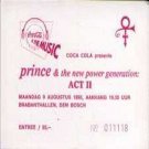 Prince - Ticket - Act II - Holland   Ticket -   ex