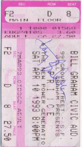 Prince - Ticket - 1993 San Francisco - USA   Ticket -   vg