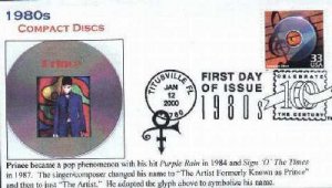 Prince - Stamps - Compact Discs - First Day Of Issue - USA   Stamp -   M