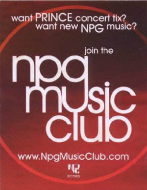 Prince - Flyer - NPG Music Club - USA   Flyer -   m