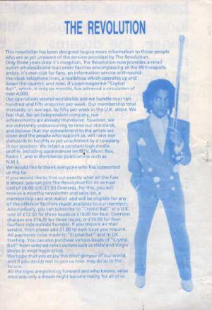 Prince - Flyer - Crystal Ball - UK   Flyer -   vg