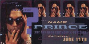 Prince - Flyer - Bay Area Birthday X-Perience - USA   Flyer -   M