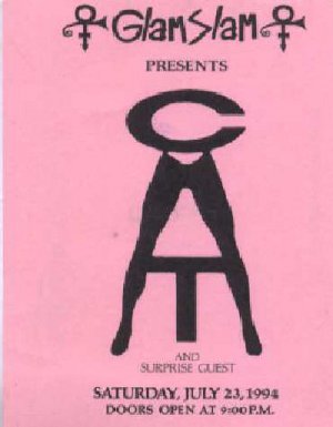 Prince - Flyer - Card Flyer for Cat and Surprise Guest at the Glam Slam - USA
