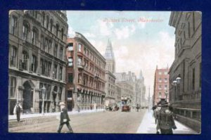 PRINCES STREET Manchester Postcard 1910 Topo