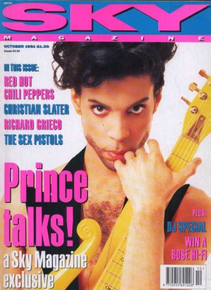 Prince, Red Hot Chili Peppers, Sex Pistols - Sky October 1991 - UK   Magazine -
