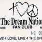 Prince - Membership Card for Dream Nation Fanclub - UK   Fanzine -   ex