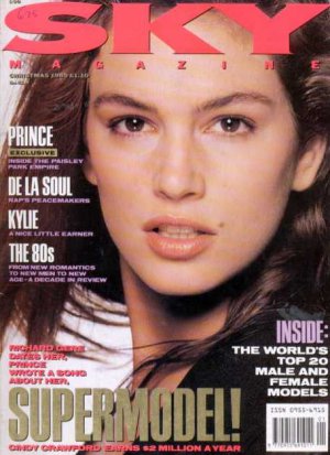 Prince,De La Soul,Klylie Minogue,Cindy Crawford - Sky Mag - Xmas 1989 - UK   Mag