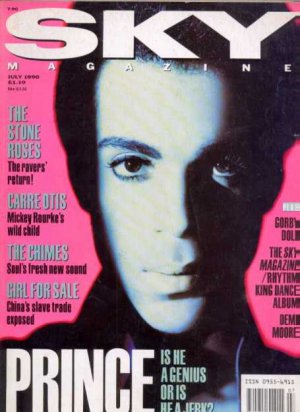 Prince, Stone Roses, The Chimes, Demo Moore - Sky July 1990 - UK   Magazine - No