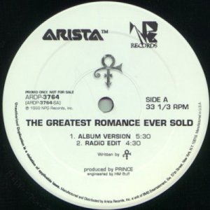 Prince - The Greatest Romance Ever Sold - USA Promo  12" Single - ARDP3764 m/m
