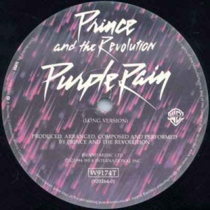 Prince - Purple Rain - UK   12" Single - W9174T vg/vg