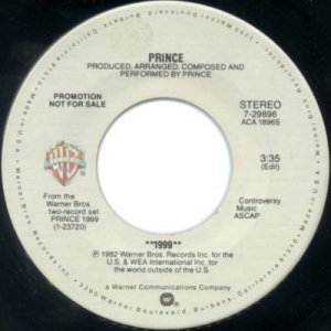 Prince - 1999 - USA Promo  7" Single - 7-29896 ex/ex