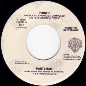 Prince - Partyman - USA Promo  7" Single - 7-22814 ex/ex