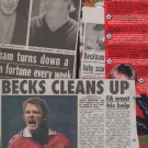 DAVID BECKHAM Various OLD Magazine and Newpaper Clippings