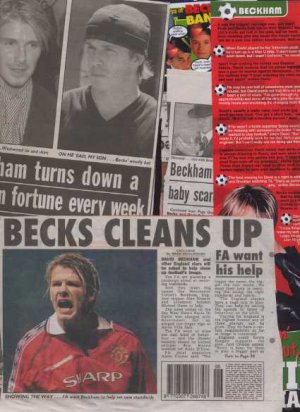 DAVID BECKHAM Various OLD Magazine and Newpaper Clippings