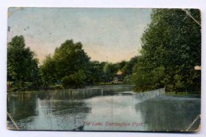 THE LAKE Darlington Park Postcard Martman 1906 Topo