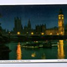 The HOUSES OF PARLIMENT London Postcard At Night John Hinde Topo