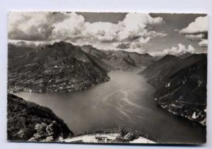 LAGO DI LUGANO (Lake Lugano) Switzerland  Postcard 1959 Topo