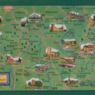 MAP OF THE COTWOLDS POSTCARD - SALMON