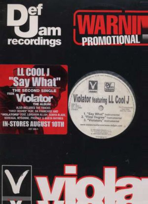 Violator Ft LL Cool J - Say What - USA 12" Single - DEF369-1 ex/m