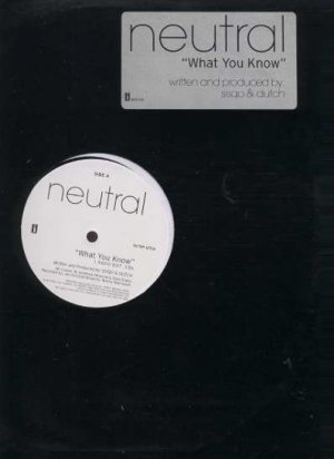 Neutral - What You Know - USA 12" Single - INT8P-6704 ex/m