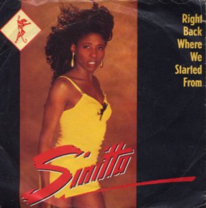 Sinitta - Right Back Where We Started From - UK 7" Single - FAN18 vg/ex
