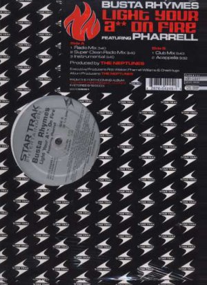 Busta Rhymes Ft Pharrell - Light Your A** On Fire - USA 12" Single - 54245-1 m/