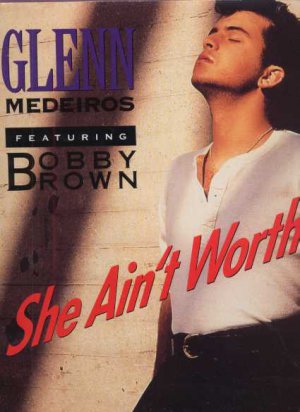 Glenn Medeiros ft Boby Brown - She Ain't Worth It - UK 12" Single - LONX265 vg/