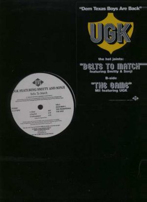 UGK Ft Smitty & Sonji - Belts To Match - USA 12" Single - JDAB40059-1 ex/m