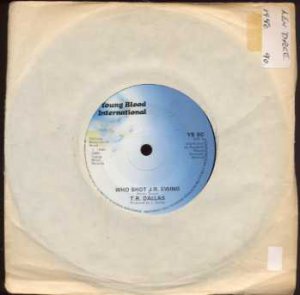 T.R. Dallas - Who Shot J.R. Ewing - UK 7" Single - YB90 ex/ex