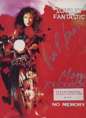 Scarlet Fantastic - No Memory - Signed - Red Vinyl - UK 12" Single - RIST36 ex/