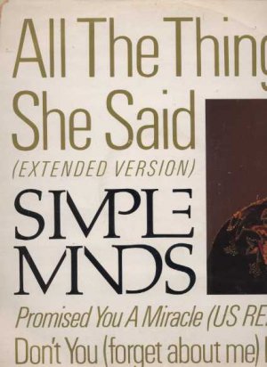 Simple Minds - All The Things She Said - UK 12" Single - VS860/12 vg/ex