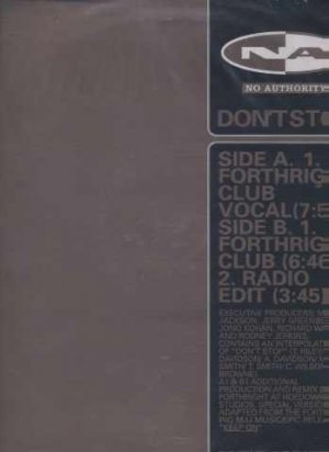 No Authority - Don't Stop - UK 12" Single - XPR3202 ex/m