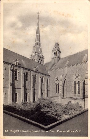 St Hugh's Charterhouse. view from Procurator's cell Postcard
