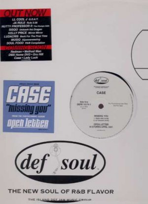 Case - Missing You - USA 12" Single - DEFR15174-1 ex/m