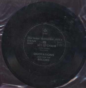 Status Quo - In My Chair - UK 7" Flexidisc - QUO1 ex/ex