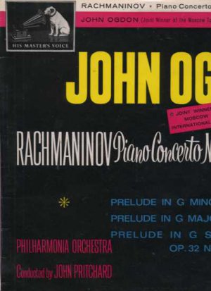 John Ogdon - Rachmaninov Piano Concerto No. 2 - UK LP - ASD492 ex/m