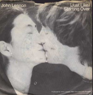 John Lennon - (Just Like) Starting Over - UK 7" Single - K79186 g/vg