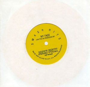 John Foxx - My Face - Yellow Flexi - UK 7" Flexidisc - SmashHits ex/ex