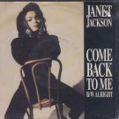Janet Jackson - Come Back To Me - UK 7" Single - USA681 ex/ex