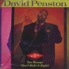 David Peaston - Two Wrongs (Don't Make It Right) - UK 7" Single - GEF58 ex/m