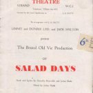 Vaudeville Theatre.Strand.Brist.Old Vic.SALAD DAYS.1954