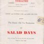 Vaudeville Theatre.Strand.Brist.Old Vic.SALAD DAYS.1954