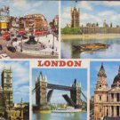 5 Views of LONDON Colour Postcard CARS A.V. Fry #72