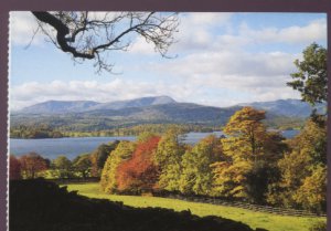The Coniston fells viewed from across Windermere Cumbia Postcard