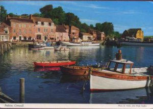 Padstow Cornwall Postcard by John Hinde Original - Boats