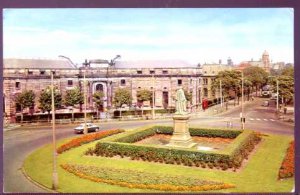 Library and Ramsden Square Barrow -in-Furness Postcard -CARS