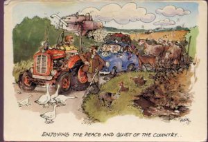 COMIC Postcard By J.Arthur Dixon  - Enjoying The Peace And Quite Of The Country